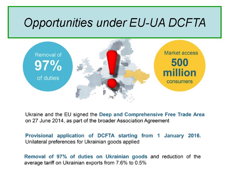 Opportunities under EU-UA DCFTA